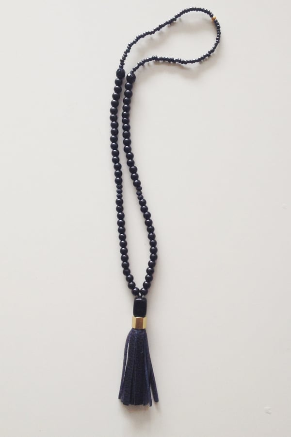 Image of Black Tassel Necklace