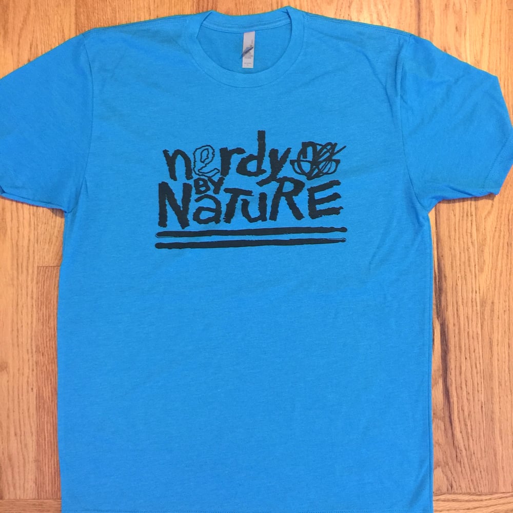 Image of gents nerdy by nature. - graphic tee