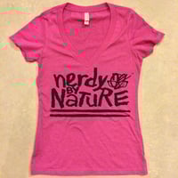 Image 2 of ladies nerdy by nature. - graphic tee