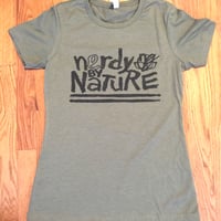 Image 3 of ladies nerdy by nature. - graphic tee
