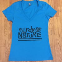 Image 4 of ladies nerdy by nature. - graphic tee