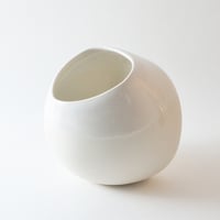 Image 2 of white altered porcelain vessel