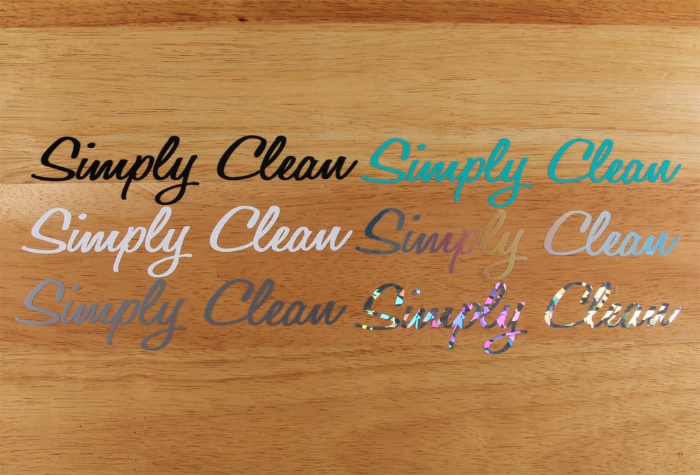 Image of Simply Clean Die Cut Logo Sticker