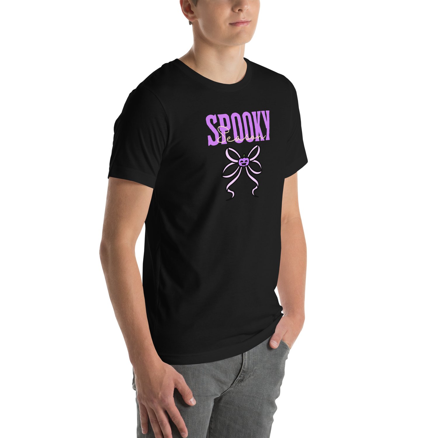 Image of Spooky season purple ribbon Unisex t-shirt