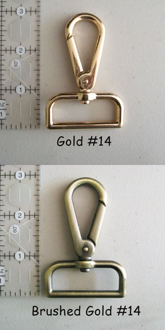 Image of Nylon Webbing Strap - Adjustable - 1.5" Wide - Choose Color, Length & Gold or Brushed Gold #14 Hooks