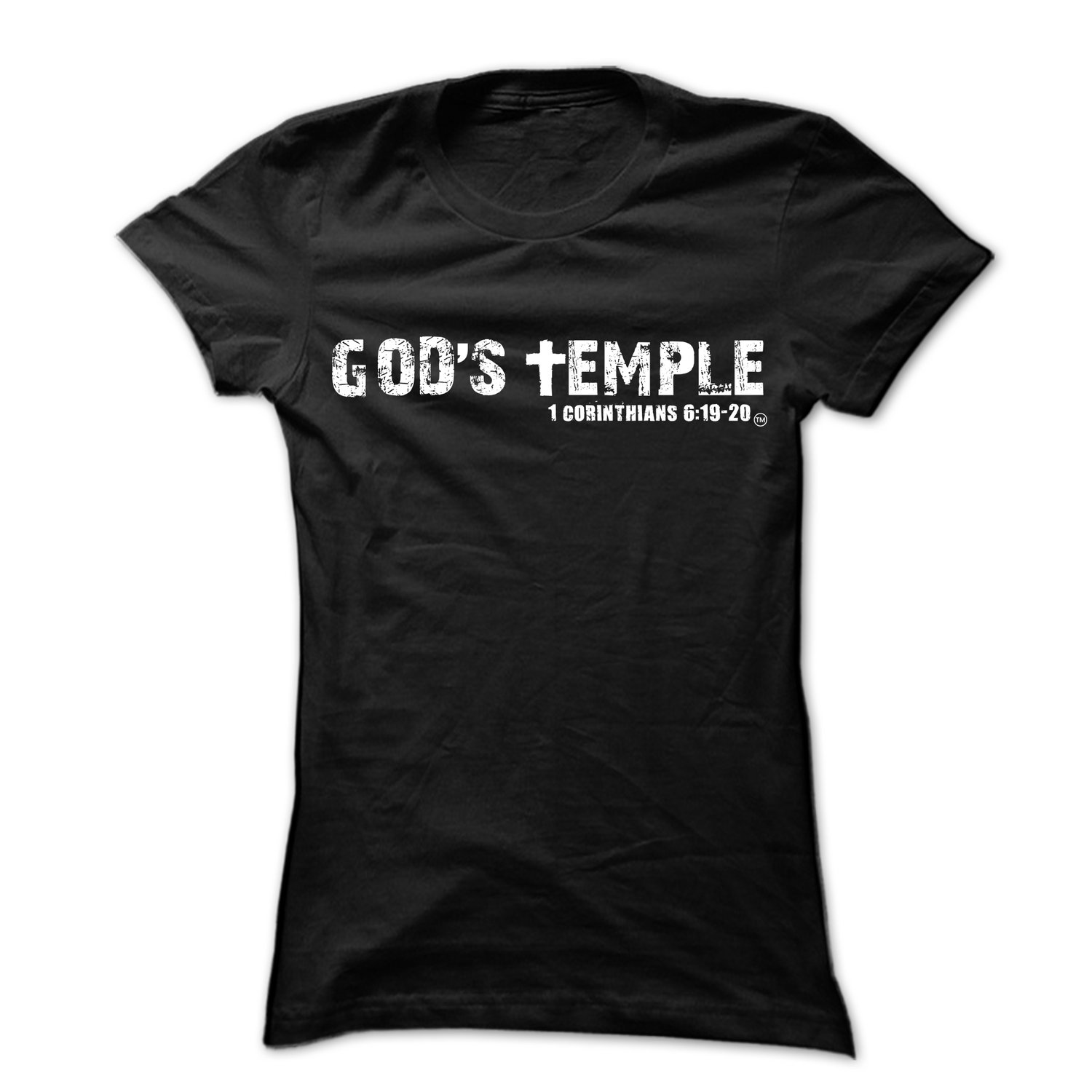 Image of Black "God's Temple" Unisex Tee