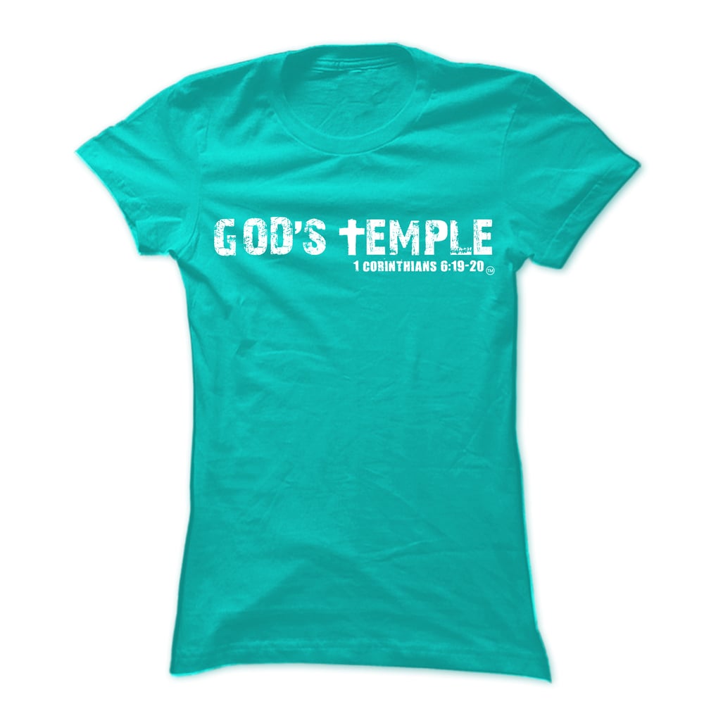 Image of Teal "God's Temple" Unisex Tee