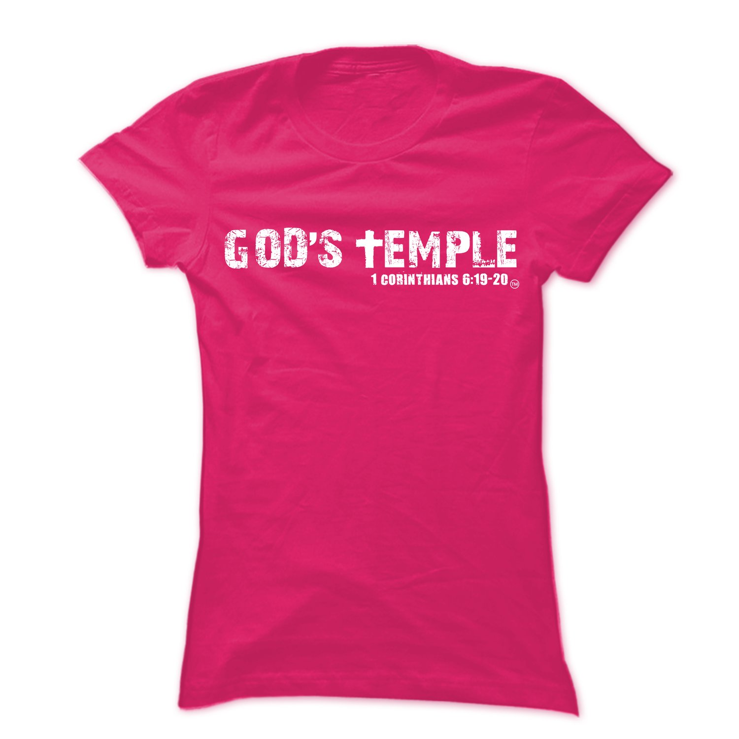 Image of Pink "God's Temple" Unisex Tee