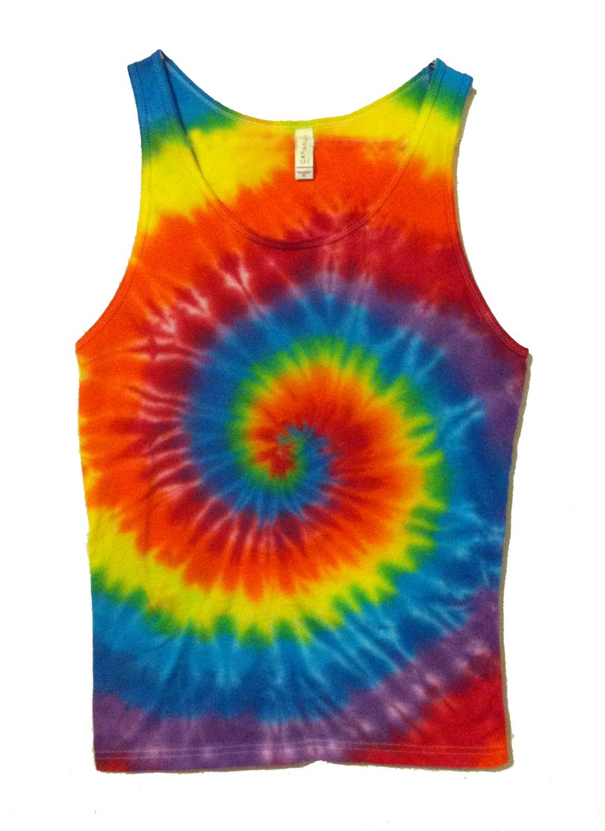 RainbowFXtiedye — Tie Dye Tank Top - Classic Psychedelic Rainbow Spiral