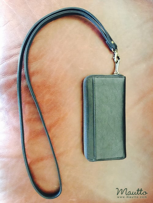 Image of Custom Genuine Leather Lanyard - 1/2" Wide - Choice of 25 Colors & Lobster Clasp / Swivel Hook #8