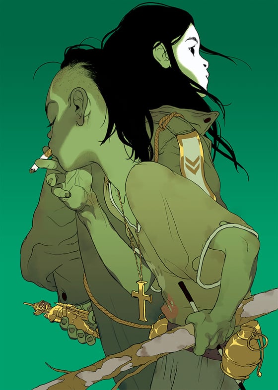 Image of Tomer Hanuka's 'The Divine' (Green Version)