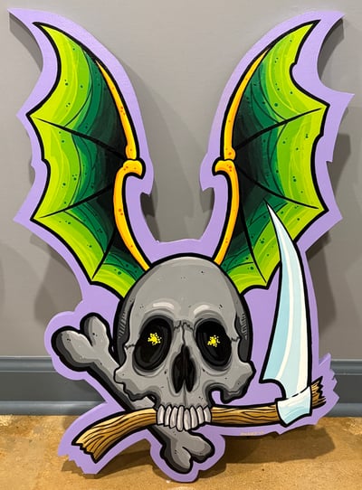 Image of BAT WINGED SKULL