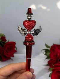 Image 1 of Sparkly Red Heart Pen