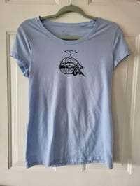 Image 1 of Size L Light Blue Block Printed T-Shirt