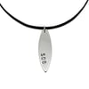 Personalised sterling silver surfboard pendant