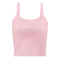 Image 2 of Certified Bad Bitch Micro-rib Tank Top - Embroidered 