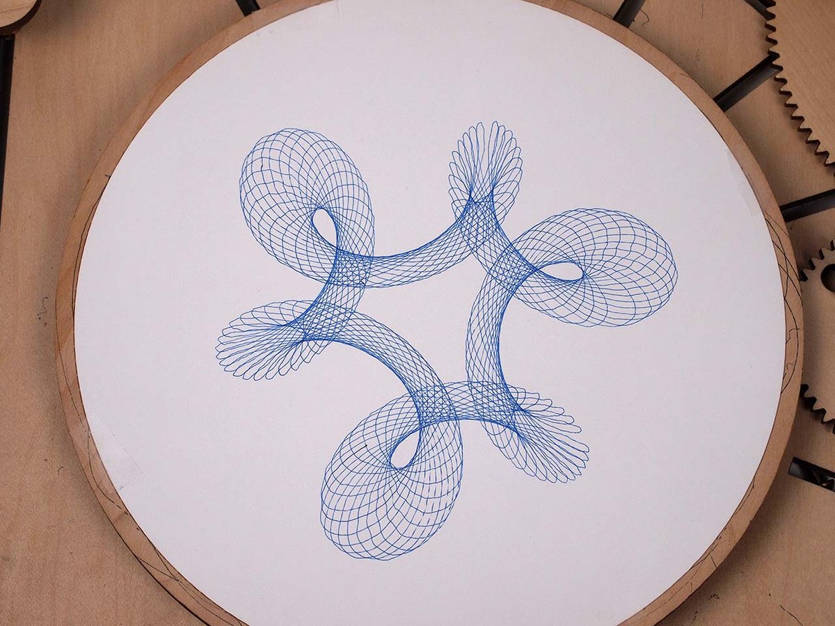 DIY Spirograph Drawing Machine From Cardboard 