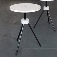 Image 1 of tripod side table pair  #0046 #0047