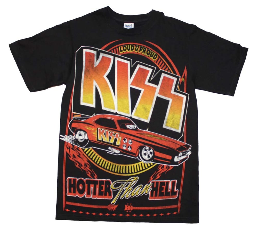 Image of KISS Hotter Than Hell Car T-Shirt