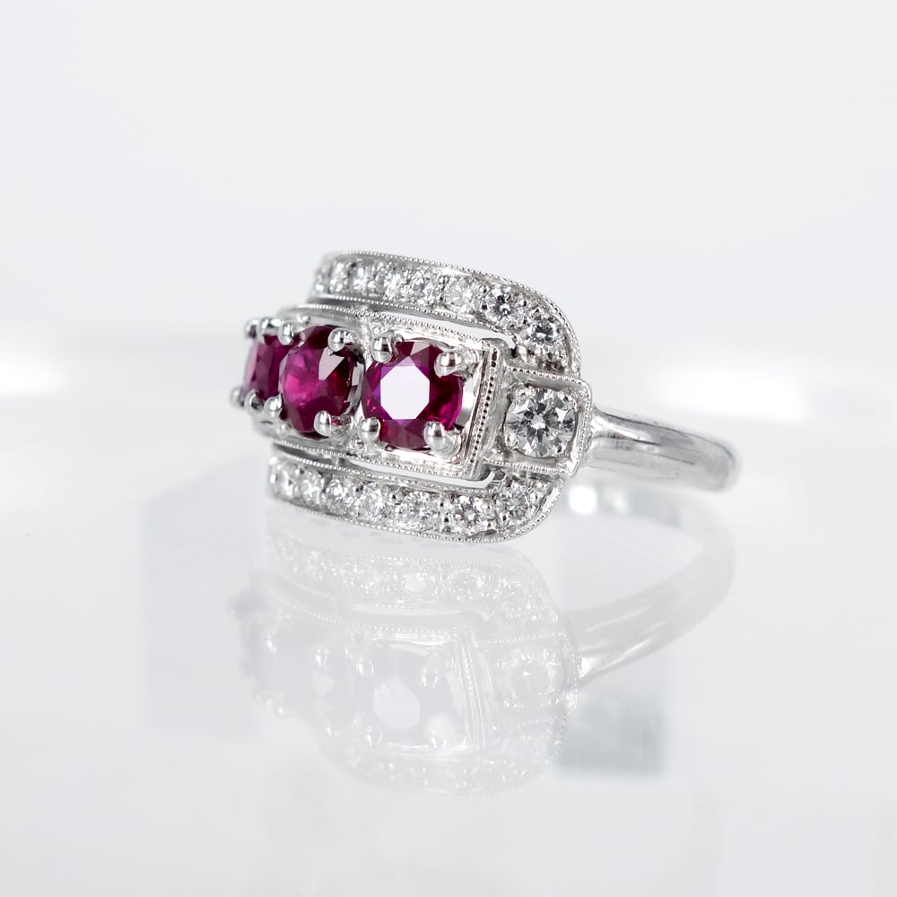Image of  Art Deco design Ruby ring