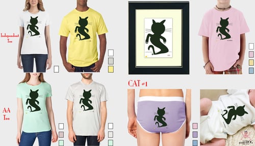 Image of CAT#1 (tee/undie/youth tee/toddler tee/baby onesie/tie/tote bag/apron/print/framed art)