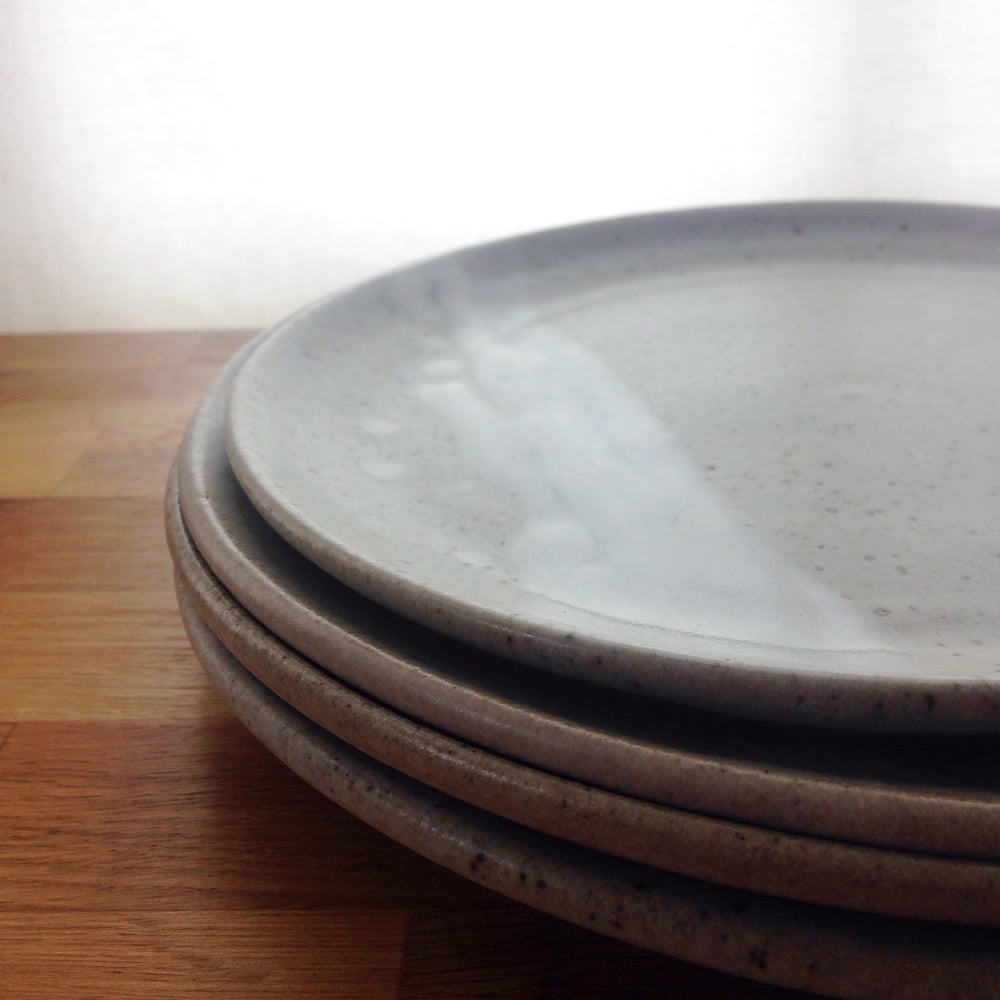 Image of Stoneware Plate Set - Cool Gray
