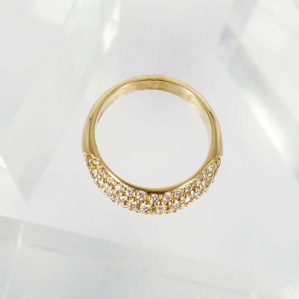 Image of PJ4819 18ct yellow gold pave diamond dress ring