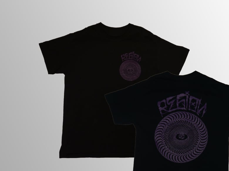 Image of Spiral Tee - Black/Purple