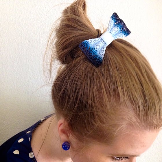 Image of 3D printed hair accessory Delft Blue 