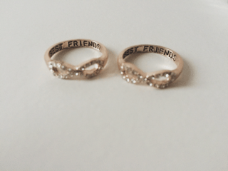 Image of Best Friend Infinity Crystal Rings Rose Gold