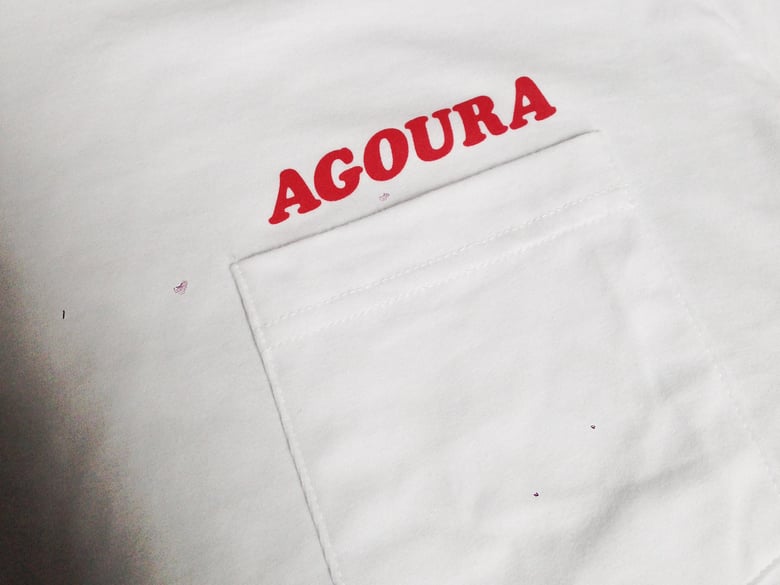 Image of Agoura Lover - Pocket Tee White/Red