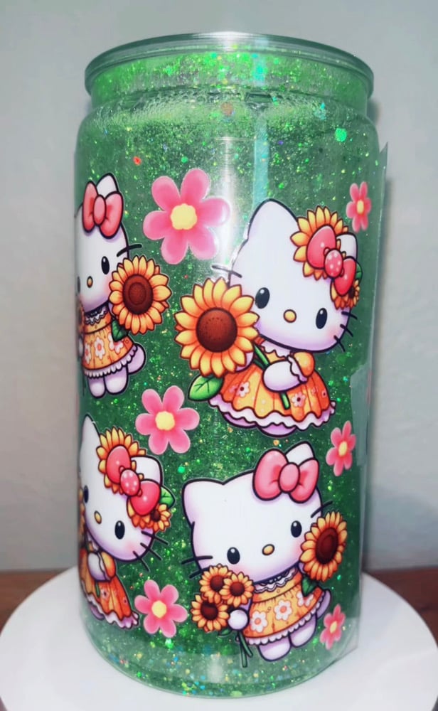 Image of Sun Flower Hello Kitty Snow Globe