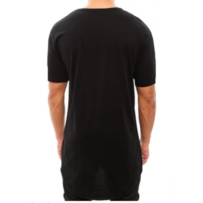 Image of BLACK ZIP & DROPTAIL TEE