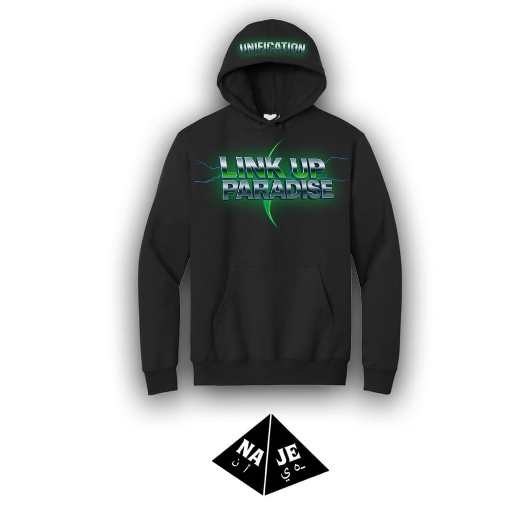 Link Up Unification black hoodie set.