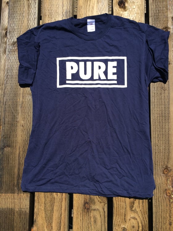 Image of Pure - "Bay Area Straight Edge" Navy shirt