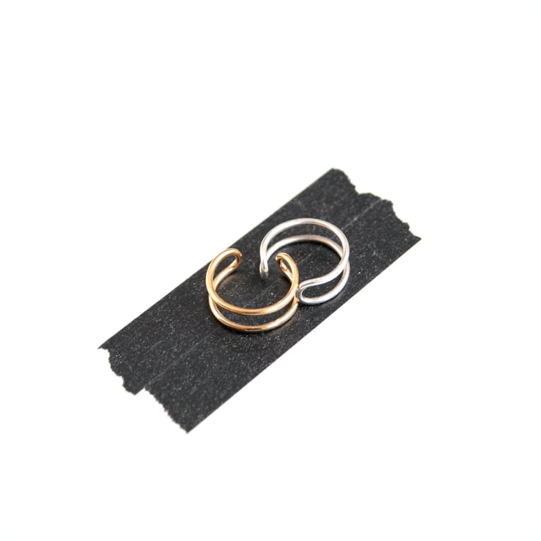 Image of Adjustable Silver/ Gold plated Ring