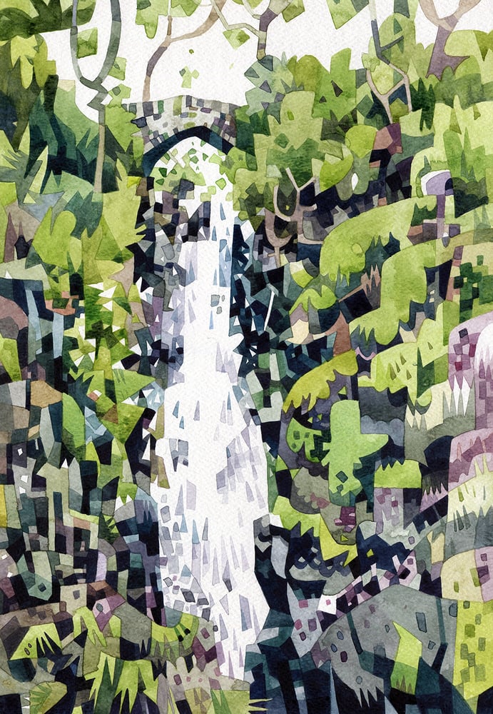 Image of Aira Force waterfall print