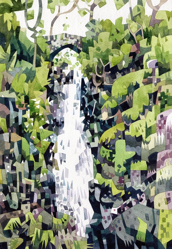 Image of Aira Force waterfall print