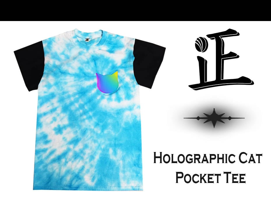 Image of Holographic Cat Pocket Tee