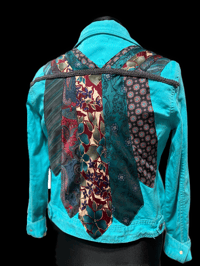 Image 1 of Turquoise Denim & Tie Jacket