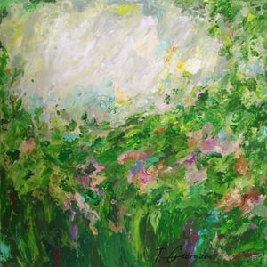 Image of 'Can hear the bees' 80 x 80cm