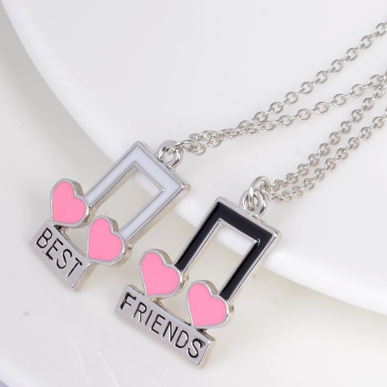 Image of Musical Notes Best Friends Necklaces