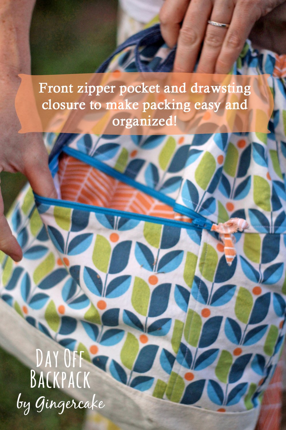 Day Off Back Pack PDF Sewing Pattern Adult and Child Size NEW!!!