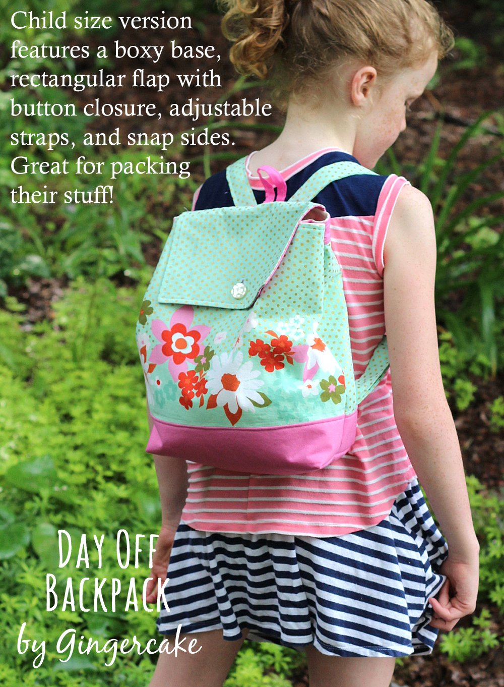 Image of Day Off Back Pack PDF Sewing Pattern Adult and Child Size NEW!!!