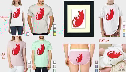 Image of Red Cat with Flute