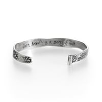 Image 1 of sterling silver Rumi quote cuff 