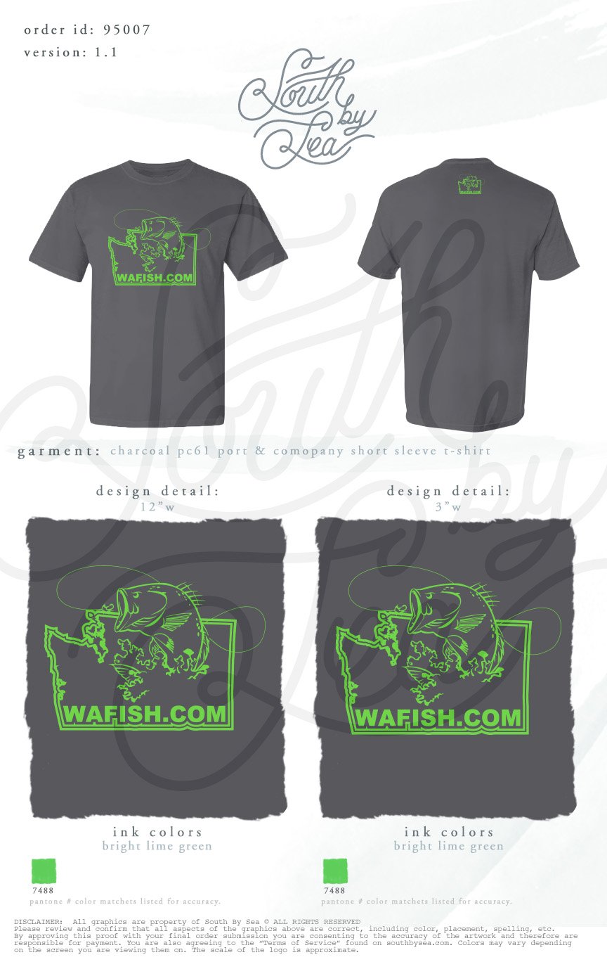 Image of Charcoal WAFISH T-Shirt