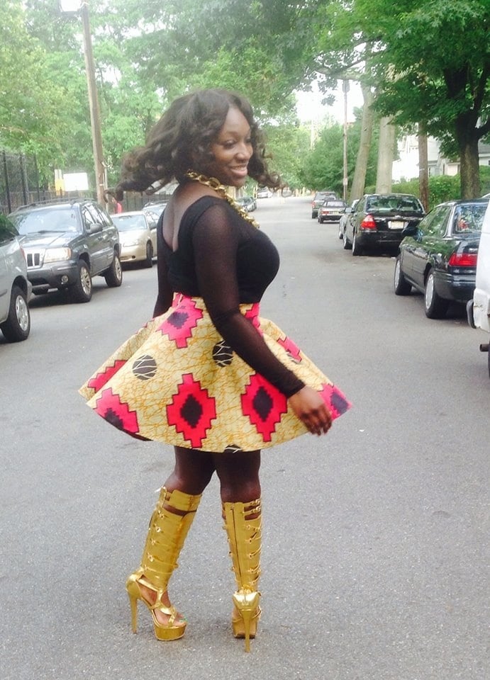 Image of Ankara structured circle skirt