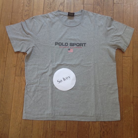 Image of Ralph Lauren Polo Sport grey spellout tee