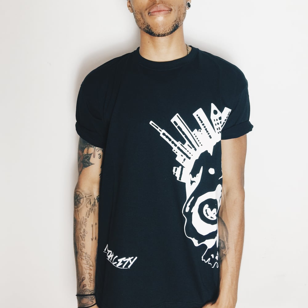 Image of Myth City Black Skull T-Shirt